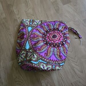 Vera Bradley Pink and Purple Floral Cosmetic Bag